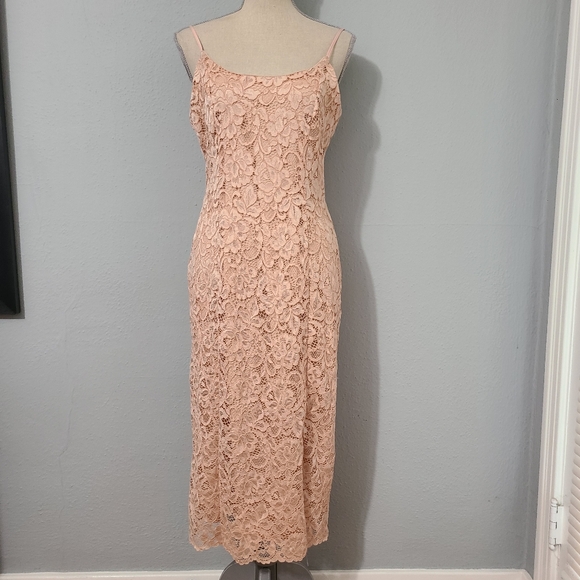 Sam Edelman Lace Sheath Dress - Blush Size 8‎ - Picture 1 of 14